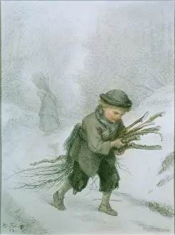 Frere: Gathering Winter Fuel – snow scene