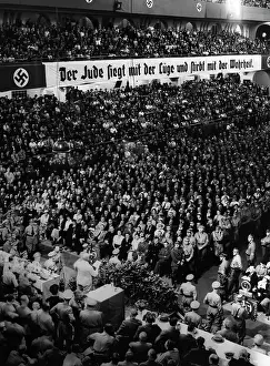 Dies: Gauleiter Julius Streicher during a speech, 1935