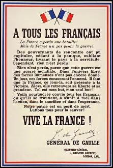 Reassuring: De Gaulle Declaration