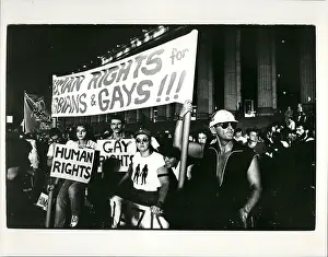 Lesbians: Gay rights demonstration during convention