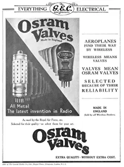 Osram: GEC Osram Valves For Aircraft Wireless Sets