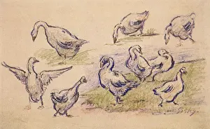 Sisley: Geese, by Alfred Sisley