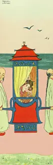 Geisha in her sedan chair