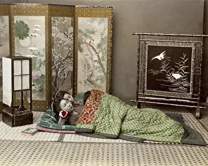 Quilt: Two geishas sleeping, Japan