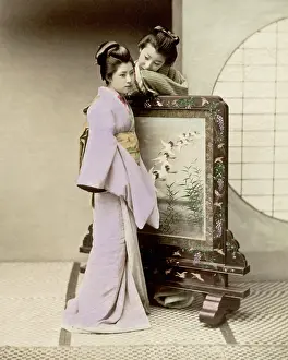 Whispering: Geishas whispering