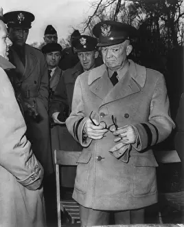 Facial Expression: Gen. Dwight Eisenhower reacts to MacArthur's dismissal