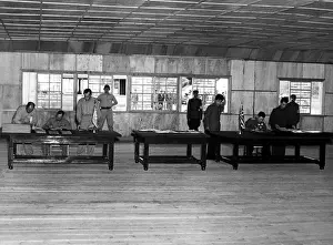 Panmunjom: Gen. William Harrison, (left table) signs armistice