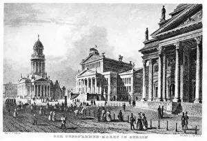 Gendarmenmarkt: Gendarmenmarkt in Berlin, around 1850