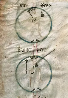Cruciger: Genealogy of the Crown of Aragon. ca. 1410. Detail