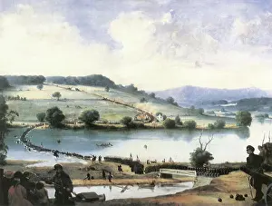 Potomac: General Abner Doubleday Watching Troops Cross the Potomac