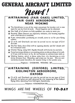 Kidlington: General Aircraft GAL Airtraining