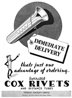 Rivets: General Aircraft GAL Cox Rivets, Clamps & Distance Tubes