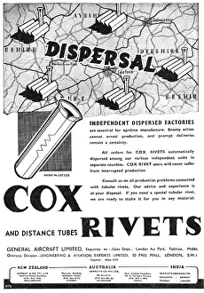 Rivets: General Aircraft GAL Cox Rivets, Clamps & Distance Tubes