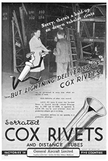 Rivets: General Aircraft GAL Cox Rivets, Clamps & Distance Tubes