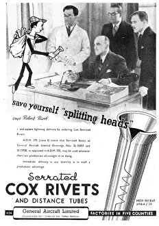 Rivets: General Aircraft GAL Cox Rivets, Clamps & Distance Tubes