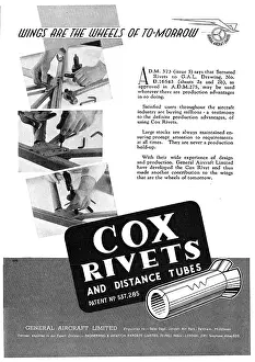 Rivets: General Aircraft GAL Cox Rivets, Clamps & Distance Tubes