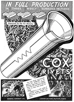 Consumables: General Aircraft Ltd - heston. Cox Rivets