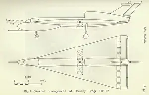 Hp115: General arrangement of Handley Page