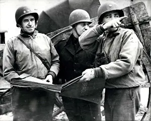 Exclusive: General Bradley, Major General Royce, Major Hanson, WW2