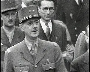 Gaulle: General Charles De Gaulle in a Crowd In Paris