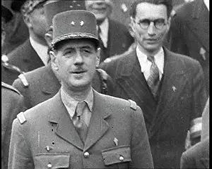 Gaulle: General Charles De Gaulle in a Crowd In Paris
