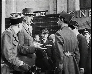 Gaulle: General Charles De Gaulle Talking With Other