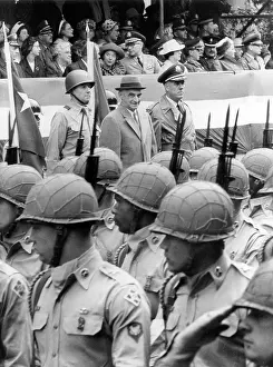 Hartel: US General Clay on parade for the American Independence Day