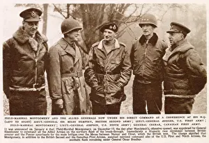 Montgomerys: General Dempsey, General Hodges, Field-Marshal Montgomery
