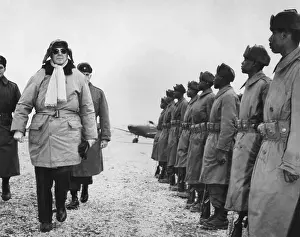 South Korea: General Douglas MacArthur on an inspection tour