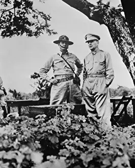 Wainwright: General Douglas MacArthur (right) shown here with