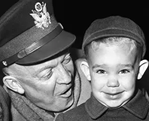 Grandfathers: General Dwight Eisenhower with his three ?