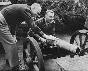 Culzean: General Dwight Eisenhower and his son John, look
