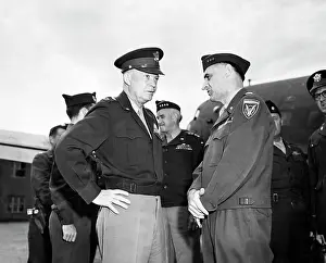 Eisenhower: General Dwight Eisenhower talking with General