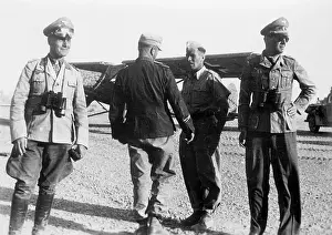 Fiesler: General Erwin Rommel with officers, WW2