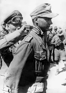 Ranking: General Erwin Rommel presents medal, WW2