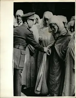 Muley: General Garcia Valino with demonstrators, Tetouan, Morocco