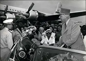 Abidjan: General de Gaulle arrives in Abidjan, Cote d'Ivoire, Africa