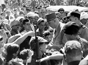 Orleansville: General De Gaulle on visit to Algeria