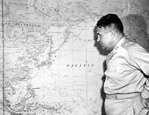 Picked: General Groves Studies Map of Japan, 1945