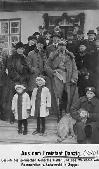 Haller: General Haller and Voivode Laszewski visit Sopot, 1920