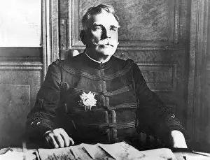 Joffre: General Joffre at his desk, WW1