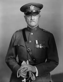 Facial Hair: General John Pershing in uniform with medals, 1910-1920