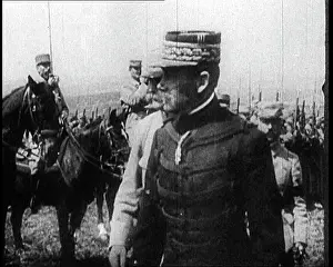 Joffre: General Joseph Joffre Inspecting Troops With