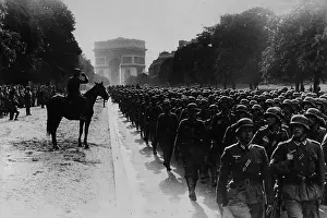 Foch: General Kurt von Briesen greets his division during the para