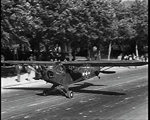 Clarks: General Mark W. Clark's Personal Plane Taking off
