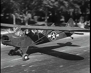 Clarks: General Mark W. Clark's Personal Plane Taking off