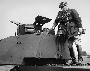 Aldershot: General Maurice Gamelin when visiting British troops, 1939