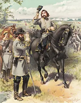 Addition: General Picket taking orders from General Longstreet