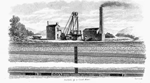 Sections: General pit head scene showing engine house for