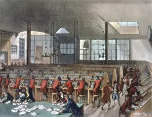 Ackermann: General Post Office, Lombard Street, London. Letters
